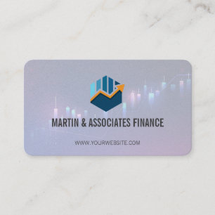 Data Bar Graph Crypto Financial Market Business Card
