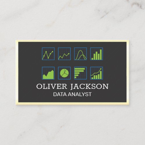 Data Charts  Analyst Business Card