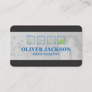 Data Charts   Finance   Analyst Business Card