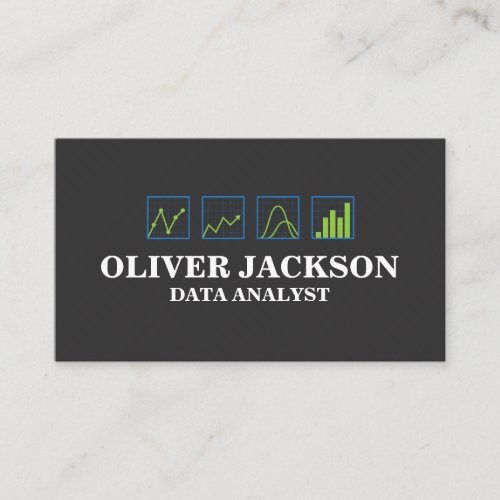Data Charts  Finance  Analyst Business Card