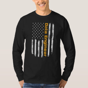 Data Engineer Proud Positive Carrer Vintage Americ T-Shirt