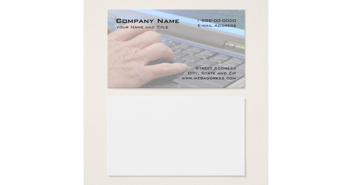 Data Entry Business Card Zazzle