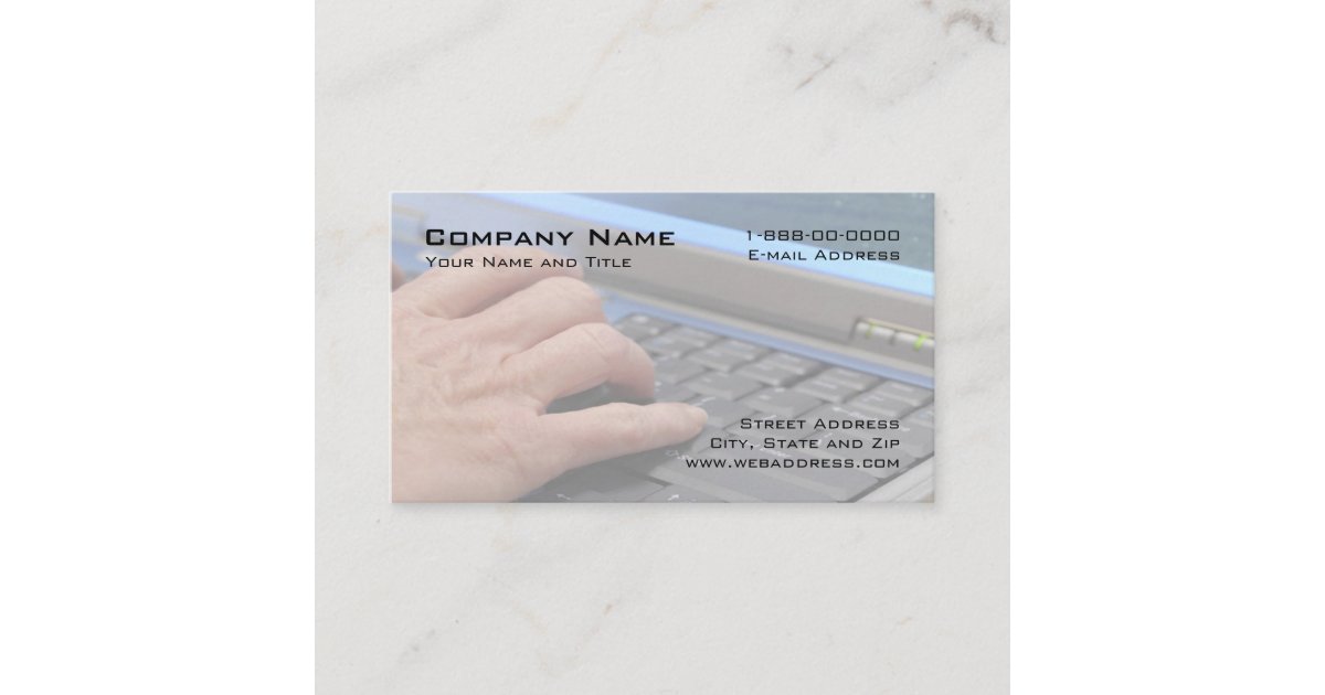 Data Entry Business Card Zazzle