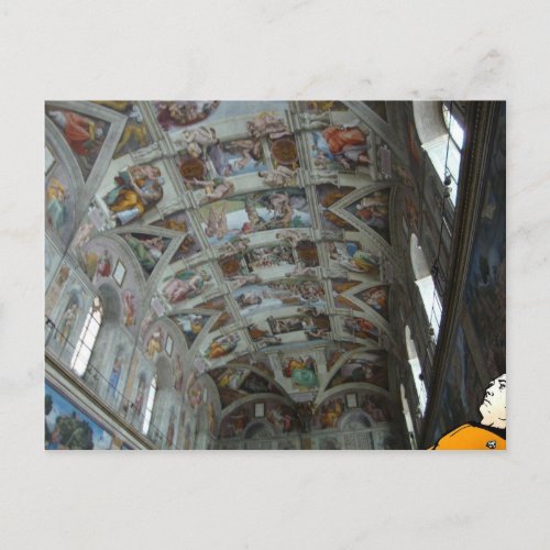 Data in the Sistine Chapel Postcard