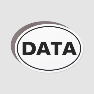 "Data" International Oval Car Magnet