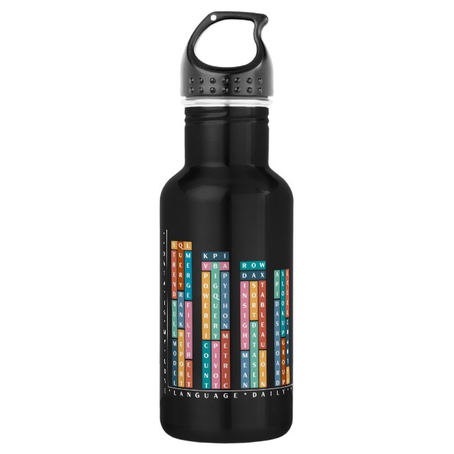 Data Is My Love – Analysts & Data Scientist Stainless Steel Water Bottle (Front)