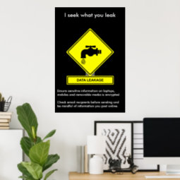 Data Leakage Security Awareness Poster | Zazzle