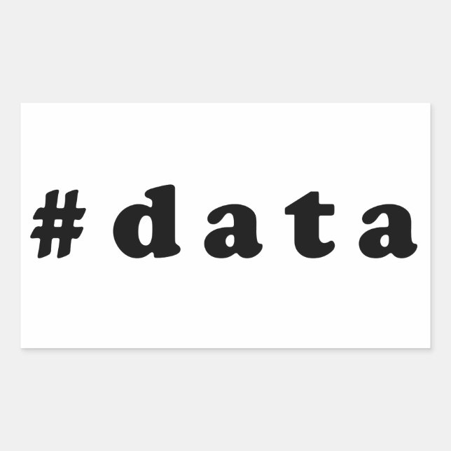 Data lover rectangular sticker (Front)