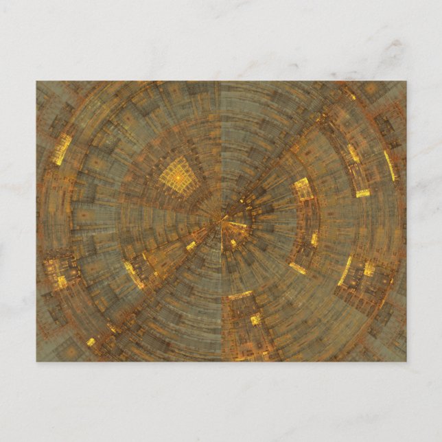 'Data Mining' Fractal Abstract Postcard (Front)