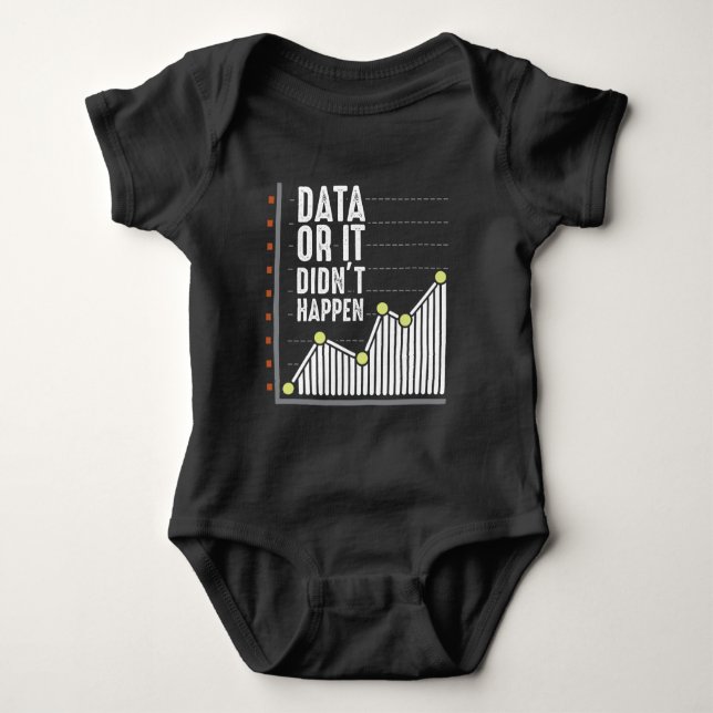 Data Nerd Behavior Analyst Statistics Scientist Baby Bodysuit (Front)