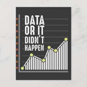 Data Nerd Behavior Analyst Statistics Scientist Postcard