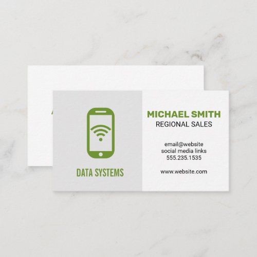 Data Network  Smart Phone Icon Business Card