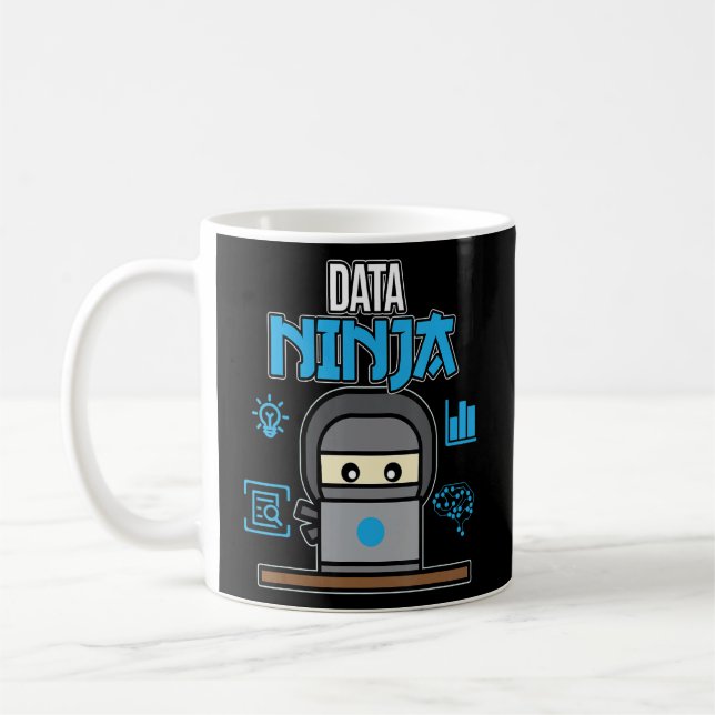 Data Ninja Data Analyst Scientist Computer Science Coffee Mug (Left)