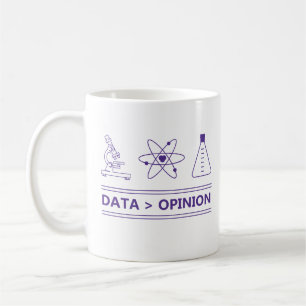 Data > opinion science coffee mug