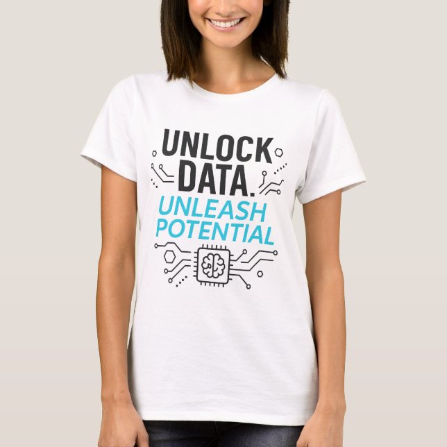 Data Revolution: Abstract AI Potential Matrix Tech T-Shirt (Front)
