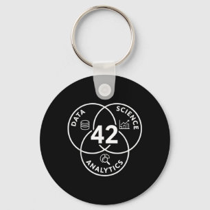 Data Science Analytics 42 Diagram Design Keychain