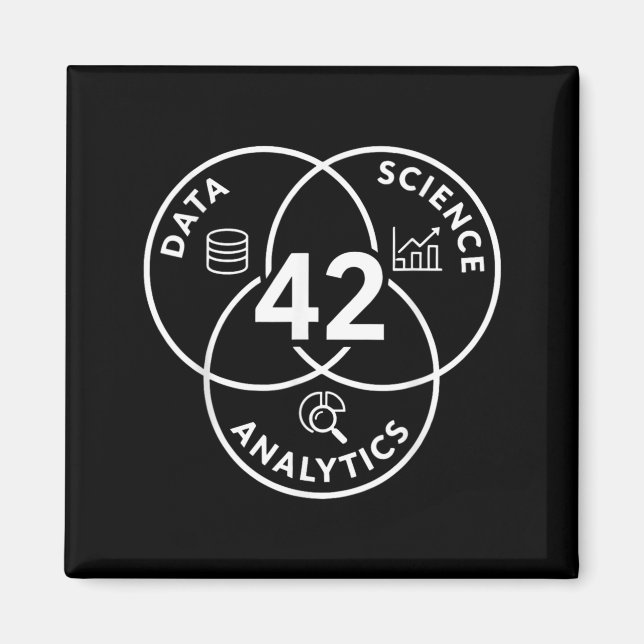 Data Science Analytics 42 Diagram Design Magnet (Front)
