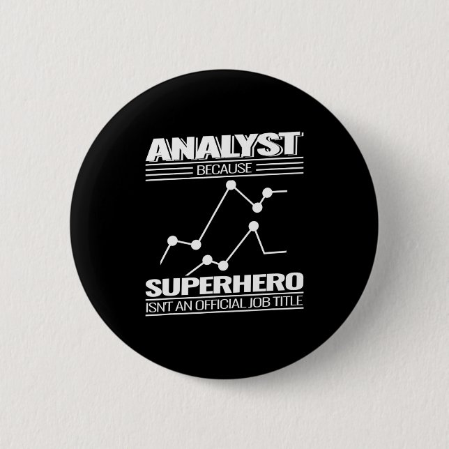 Data Science Data Analyst Data Technology Statisti Button (Front)
