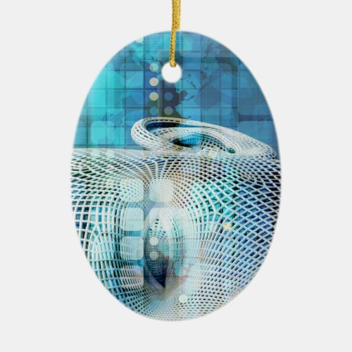 Data Science Machine Learning with Brain Ceramic Ornament