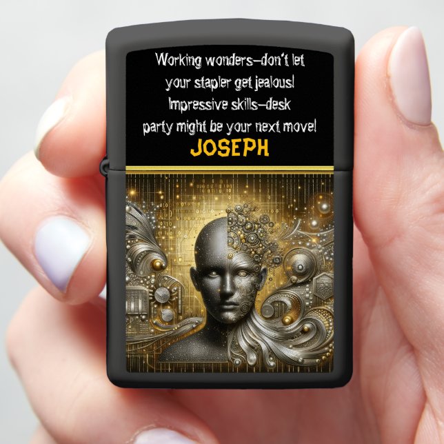Data Science Meets Creativity Zippo Lighter (In Hand)