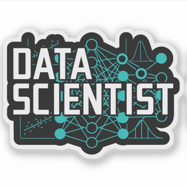 Data Scientist Data Analyst Gift Sticker (Front)