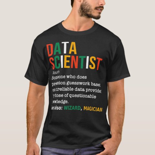 Data Scientist Definition Funny Data Analyst Noun  T_Shirt