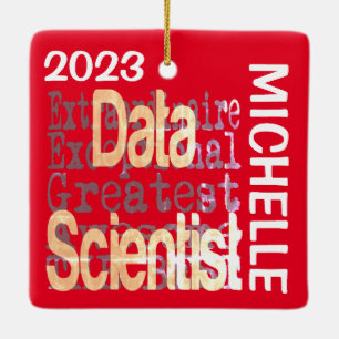 Data Scientist Extraordinaire CUSTOM Ceramic Ornament