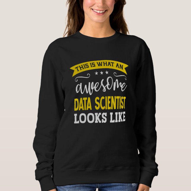 Data Scientist Job Title Employee Worker Data Scie Sweatshirt (Front)