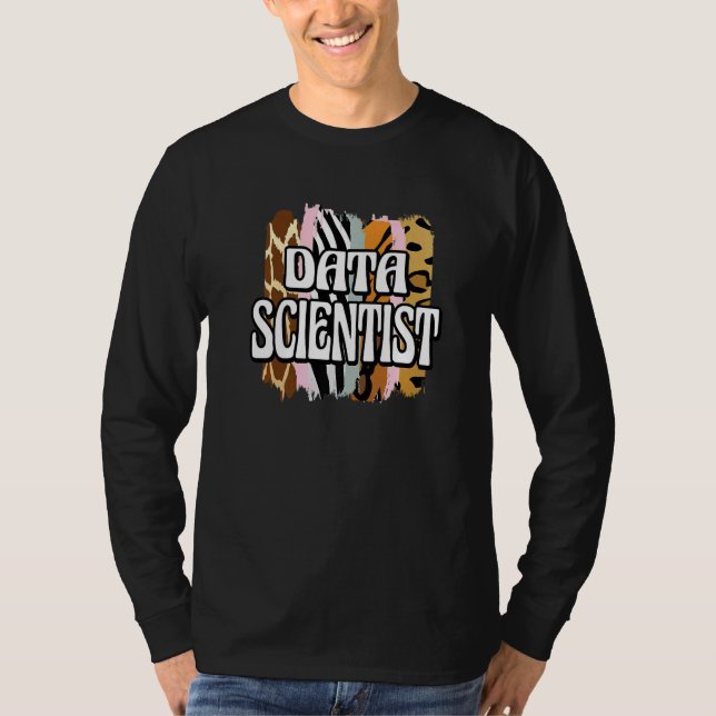 Data Scientist Leopard Print T-Shirt (Front)