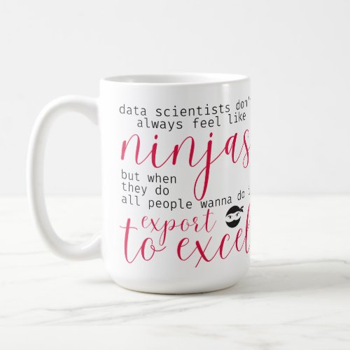 Data Scientist Ninjas for Women in Tech Coffee Mug