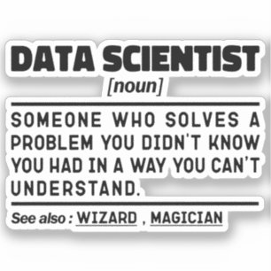 Data Scientist Noun Statistician Quote Funny Quote Sticker