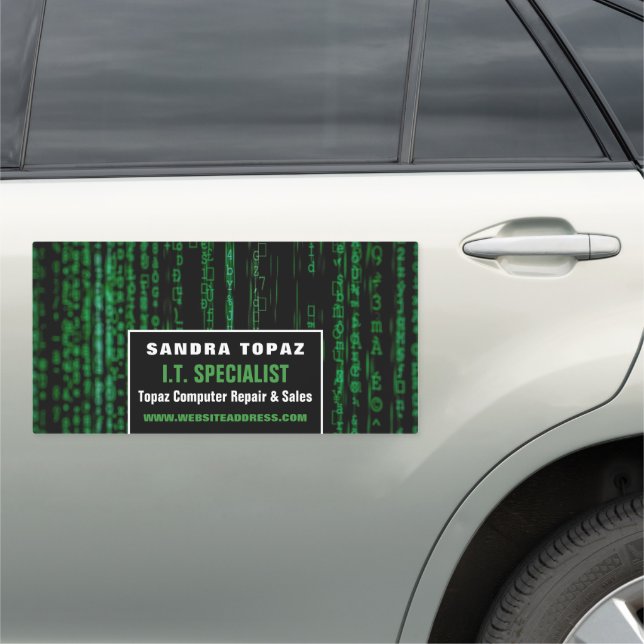 Data Screen, Information Technology, Computer Car Magnet (In Situ)