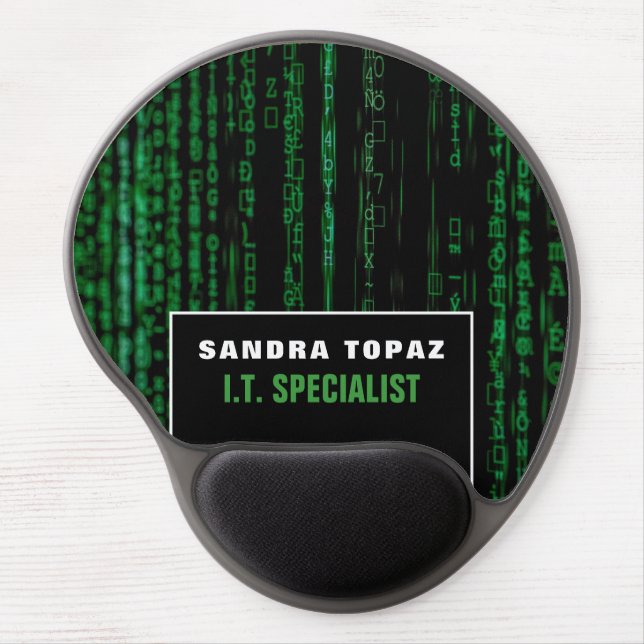 Data Screen, Information Technology, Computer Gel Mouse Pad (Front)