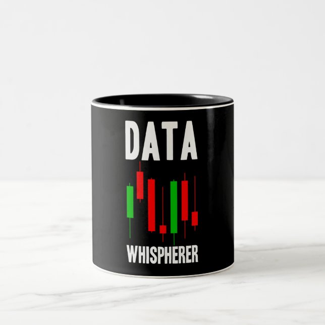 Data Whisperer Data Analyst Data Science Stock Two-Tone Coffee Mug (Center)