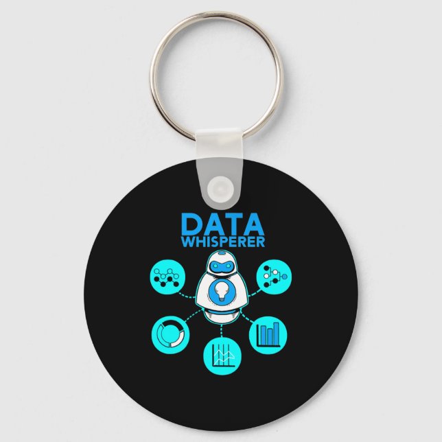 Data Whisperer Tech Engineer Mis Analyst Software  Keychain (Front)