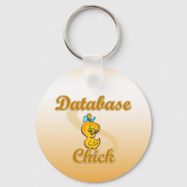 Database Chick Keychain (Front)