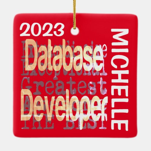 Database Developer Extraordinaire CUSTOM Ceramic Ornament