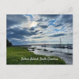 Dataw Island, Beaufort, South Carolina marsh boats Postcard