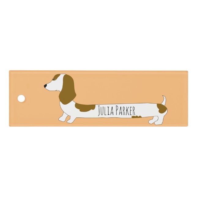 Datchshund dog Personalized ruler (Front)