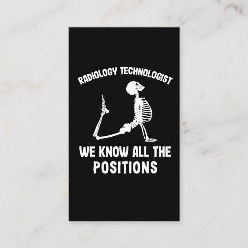 Date A Rad Tech Radiologist Skeleton Radiology Business Card