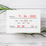 Date and Time Rubber Stamp