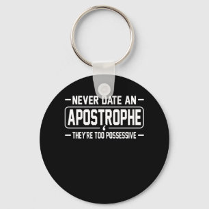 Date Apostrophe English Language Teacher Student Keychain