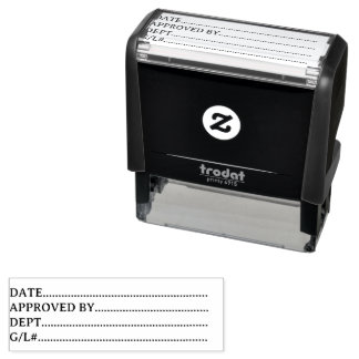 Date Approved By Dept General Ledger Business Self-inking Stamp