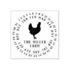 Date & Farm Name Personalized Chicken Egg Stamp