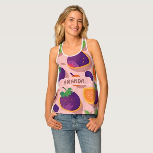 Date Geometric Colorful Personalized Pattern Tank Top