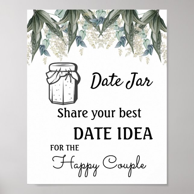 Date Jar Flowers Poster (Front)