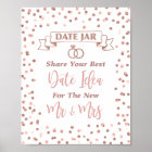 Bridal Shower Date Night Jar Sign | Zazzle.com