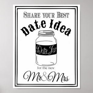 Date jar wedding sign wedding or party sign