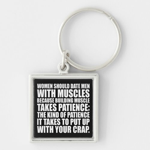 Date Men With Muscles _ Funny Bodybuilding Keychain