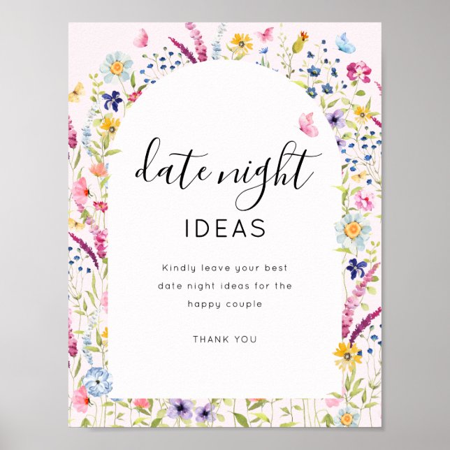 Date Night Bridal Shower Sign (Front)
